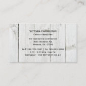 Carte De Visite Bourgogne Blush rose Floral moderne (Dos)