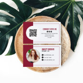 Carte De Visite Bourgogne Code QR Photo Connectez-vous avec moi