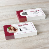Carte De Visite Bourgogne Code QR Photo Connectez-vous avec moi
