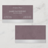 Carte De Visite Bourgogne et Argent (Devant / Derrière)