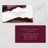 Carte De Visite Bourgogne et vieillissement de l'or (Devant / Derrière)