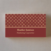 Carte De Visite Bourgogne Gold Fleur de Lis Marketing Copywriter
