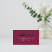 Carte De Visite Bourgogne | Logo de Société Simple (Debout devant)