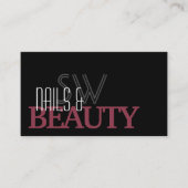 Carte De Visite Bourgogne noire classique avec monogramme et photo (Devant)