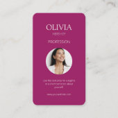 Carte De Visite Bourgogne Photo Social QR Code (Devant)