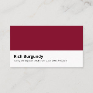 Carte De Visite Bourgogne riche   "Luxe et élégance"