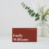 Carte De Visite Bourgogne Simple Moderne Minimal | Code QR (Debout devant)