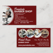 Carte De Visite Bourgogne Style minimal Salon de coiffure Photos d (Devant / Derrière)