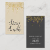 Carte De Visite Bourse d'or | Beige / gris (Devant / Derrière)