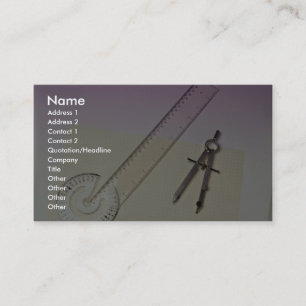 Carte De Visite Boussole avec la règle