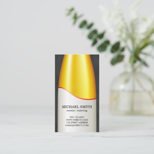 Carte De Visite Bouteille à vin (Debout devant)