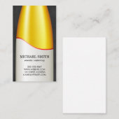 Carte De Visite Bouteille à vin (Devant / Derrière)