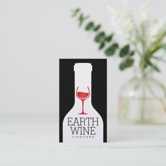 Carte De Visite Bouteille à vin (Debout devant)