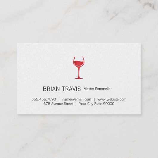 Carte De Visite Bouteille à vin (Dos)