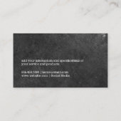 Carte De Visite Bouteille à vin | Ardoise | Monogramme (Dos)