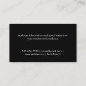 Carte De Visite Bouteille à vin | Jaune 2 (Dos)