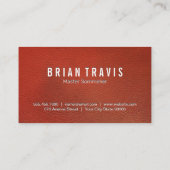 Carte De Visite Bouteille à vin | Texture en cuir (Dos)