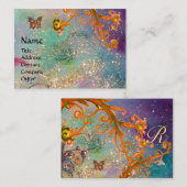 CARTE DE VISITE BOUTEILLE DANS LES ÉCLAIRAGES, MONOGRAMME DES ÉLÈV (Devant / Derrière)