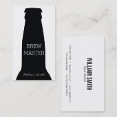 Carte De Visite Bouteille de bière (noir) (Devant / Derrière)