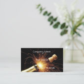 Carte De Visite bouteille de champagne (Debout devant)