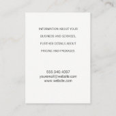 Carte De Visite Bouteille de champagne (Dos)