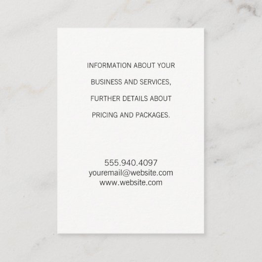 Carte De Visite Bouteille de champagne (Dos)