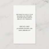 Carte De Visite Bouteille de champagne (Dos)