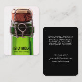 Carte De Visite Bouteille de champagne (Devant / Derrière)