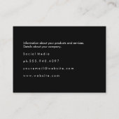 Carte De Visite Bouteille de champagne fête (Dos)