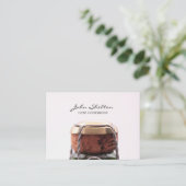 Carte De Visite Bouteille de champagne fête (Debout devant)