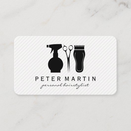 Carte De Visite Bouteille de coiffure, Cheveux, Clippers (Devant)