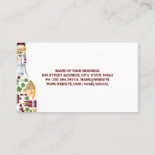 Carte De Visite Bouteille de composition du vin (Dos)