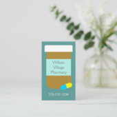Carte De Visite Bouteille de conditionnement Heures de pharmacie (Debout devant)