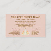 Carte De Visite Bouteille de lait Aquarelle Floral rose (Dos)