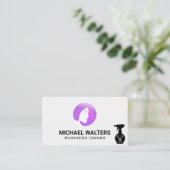Carte De Visite Bouteille de laque | Ciseaux | Logo de cheveux de  (Debout devant)