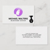 Carte De Visite Bouteille de laque | Ciseaux | Logo de cheveux de  (Devant / Derrière)