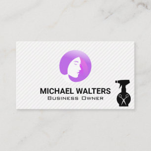Carte De Visite Bouteille de laque Ciseaux Logo de cheveux de