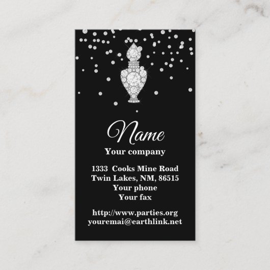 Carte De Visite Bouteille de parfum (Devant)