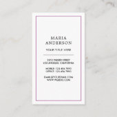 Carte De Visite Bouteille de parfum d'aquarelle violette (Dos)