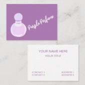 Carte De Visite Bouteille de parfum violet (Devant / Derrière)