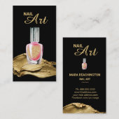 Carte De Visite Bouteille de polonais d'art d'ongle de courses de (Devant / Derrière)