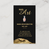 Carte De Visite Bouteille de polonais d'art d'ongle de courses de (Dos)