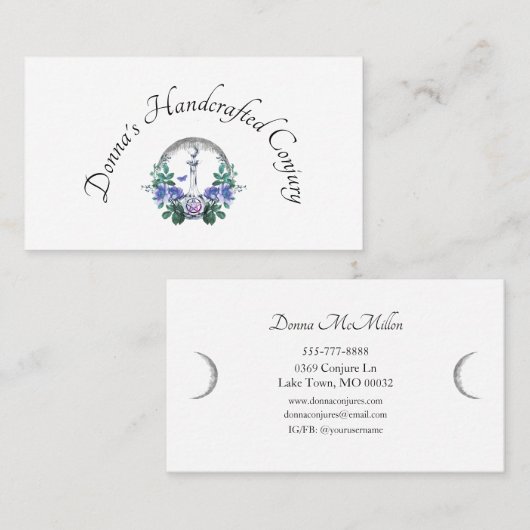 Carte De Visite Bouteille de potion de confiture artisanale (Devant / Derrière)