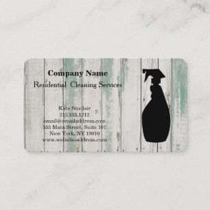 Carte De Visite Bouteille de pulvérisation de service de nettoyage