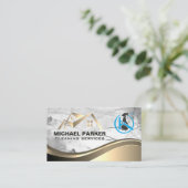 Carte De Visite Bouteille de pulvérisation | Logo du toit de la ma (Debout devant)