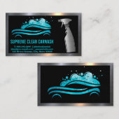 Carte De Visite Bouteille de pulvérisation | Logo Lavage De Voitur (Devant / Derrière)