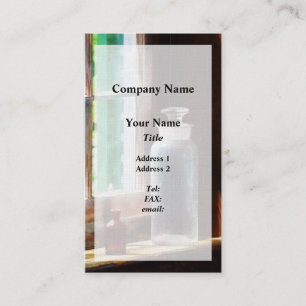 Carte De Visite Bouteille de réactif et petite bouteille Brown