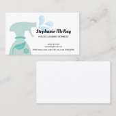 Carte De Visite Bouteille de vaporisateur à feuilles vertes pour n (Devant / Derrière)