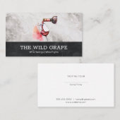 Carte De Visite Bouteille de vin | Aquarelle (Devant / Derrière)