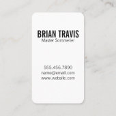 Carte De Visite Bouteille de vin avec Arrière - plan rustique (Dos)